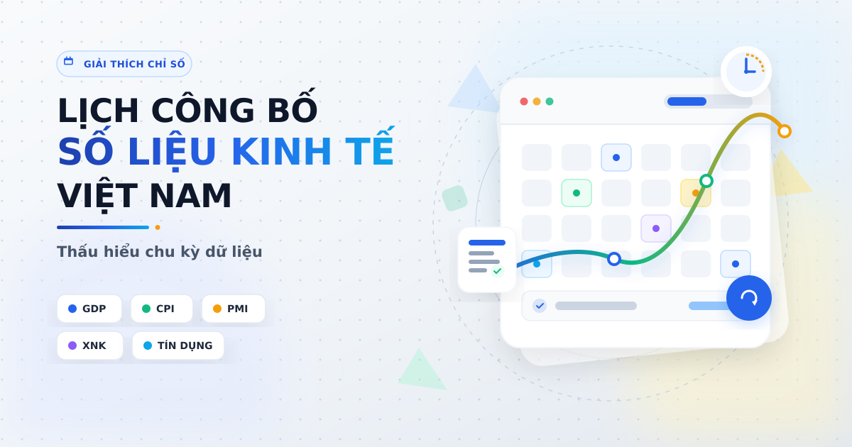 Lịch công bố số liệu kinh tế Việt Nam