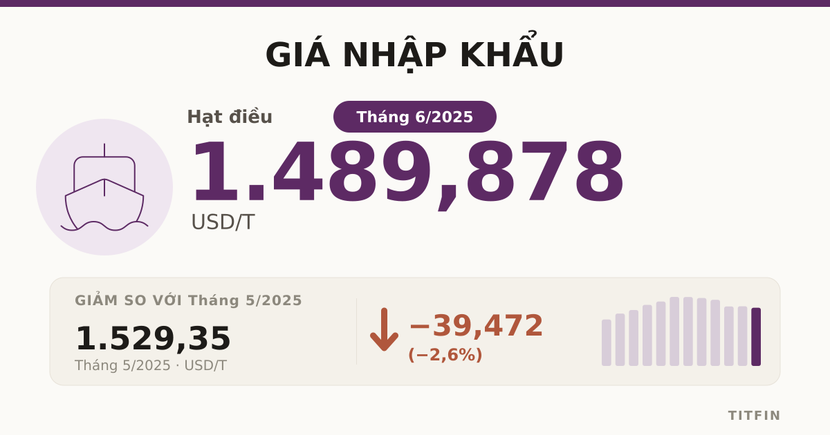 Giá nhập khẩu tháng 6/2025: Xăng dầu, phân bón tăng vọt