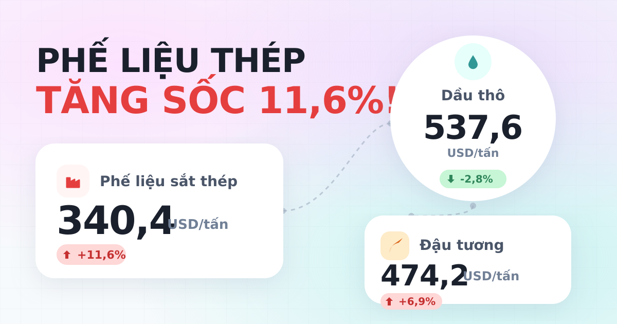 Giá nhập khẩu VN 05/2025: Năng lượng giảm mạnh